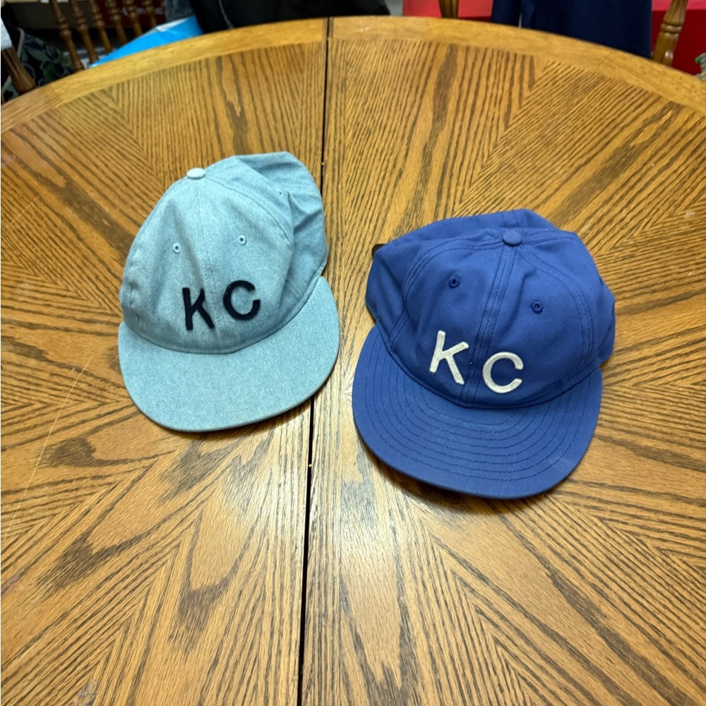 KC Blue and Gray Baseball Caps